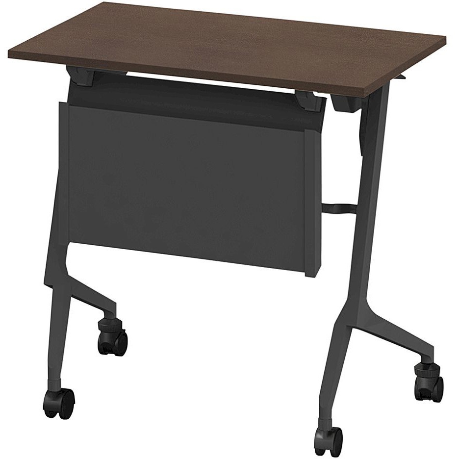 THN-074MSL-T182 折りたたみテーブル スレント 配線ダクト スチール幕板付 棚付 リフトロックキャスター＜配送時組立サービス付＞ 1台 イトーキ 【通販モノタロウ】