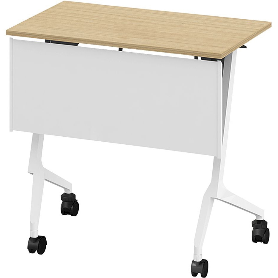 THN-074KSL-W992 折りたたみテーブル スレント 樹脂幕板付 棚付 リフトロックキャスター＜配送時組立サービス付＞ 1台 イトーキ 【通販モノタロウ】