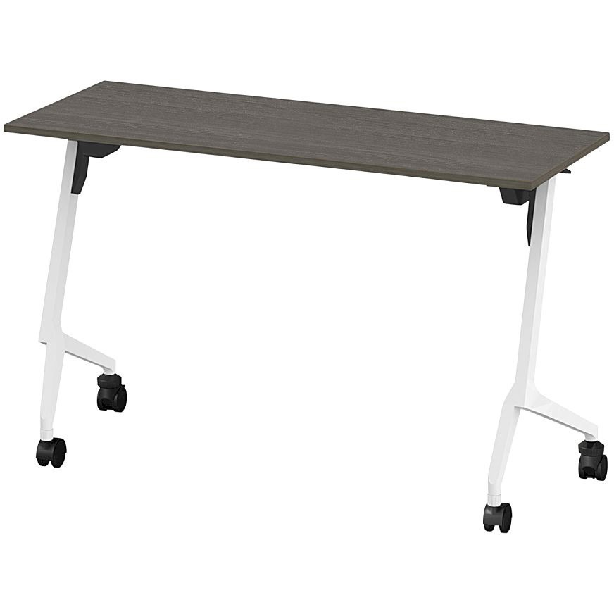 THN-124LSL-W981 折りたたみテーブル スレント 棚付 リフトロックキャスター＜配送時組立サービス付＞ イトーキ 色(天板)71/アッシュドオークD 高さ720mm幅1200mm奥行450mm  THN-124LSL-W981