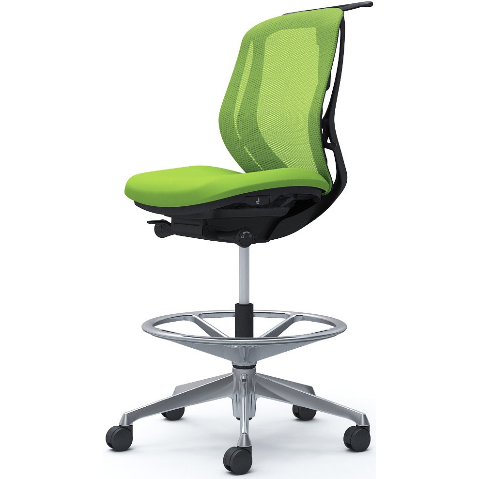 C632HR FMP5 シルフィー 肘なし 背メッシュ ロー ハイチェア ブラックボディ ハンガー付 ランバー無 アルミ脚 1脚 オカムラ(岡村製作所) 【通販モノタロウ】 71,390円