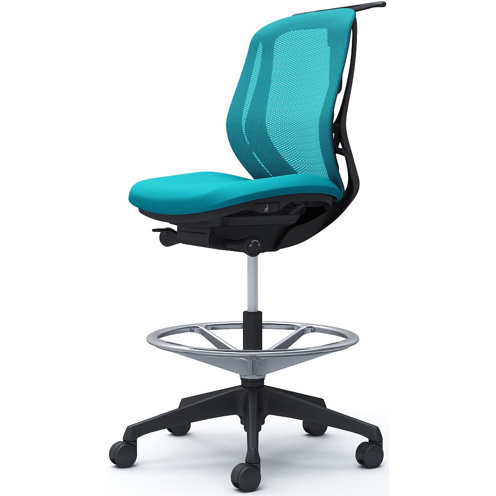 C632JR FMR6 シルフィー 肘なし 背メッシュ ロー ハイチェア ブラックボディ ハンガー付 ランバー無 樹脂脚 1脚 オカムラ(岡村製作所) 【通販モノタロウ】 65,890円