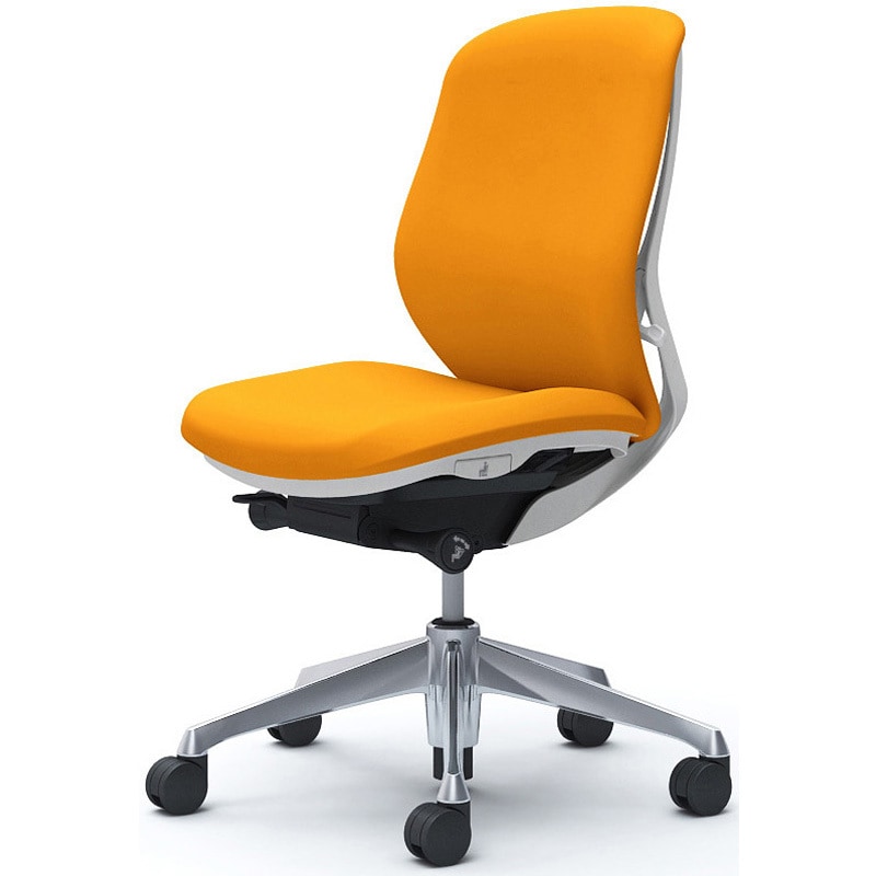 C633BW FSG8 シルフィー 肘なし 背クッション ロー ホワイトボディ ハンガー無 ランバー無 アルミ脚 オカムラ(岡村製作所) オレンジ色   C633BW FSG8 83,980円