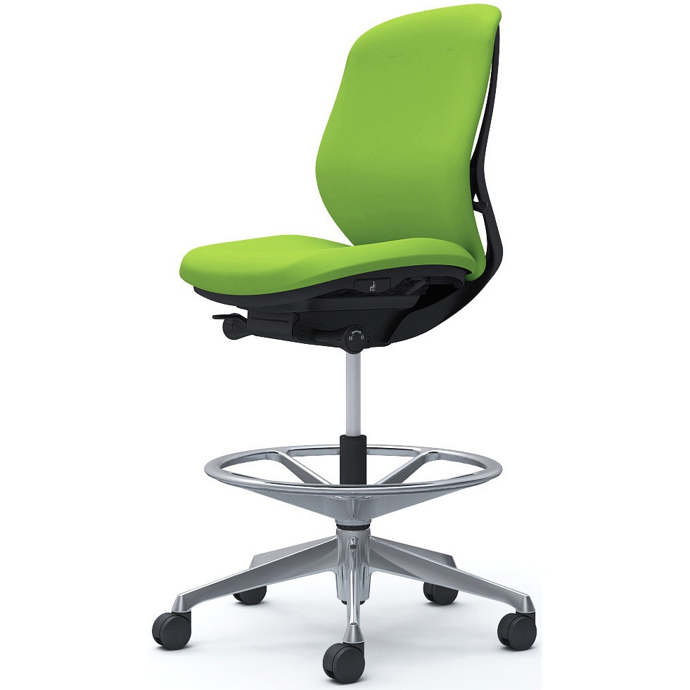 C633HR FSF5 シルフィー 肘なし 背クッション ロー ハイチェア ブラックボディ ハンガー無 ランバー無 アルミ脚 1脚 オカムラ(岡村製作所) 【通販モノタロウ】 65,890円