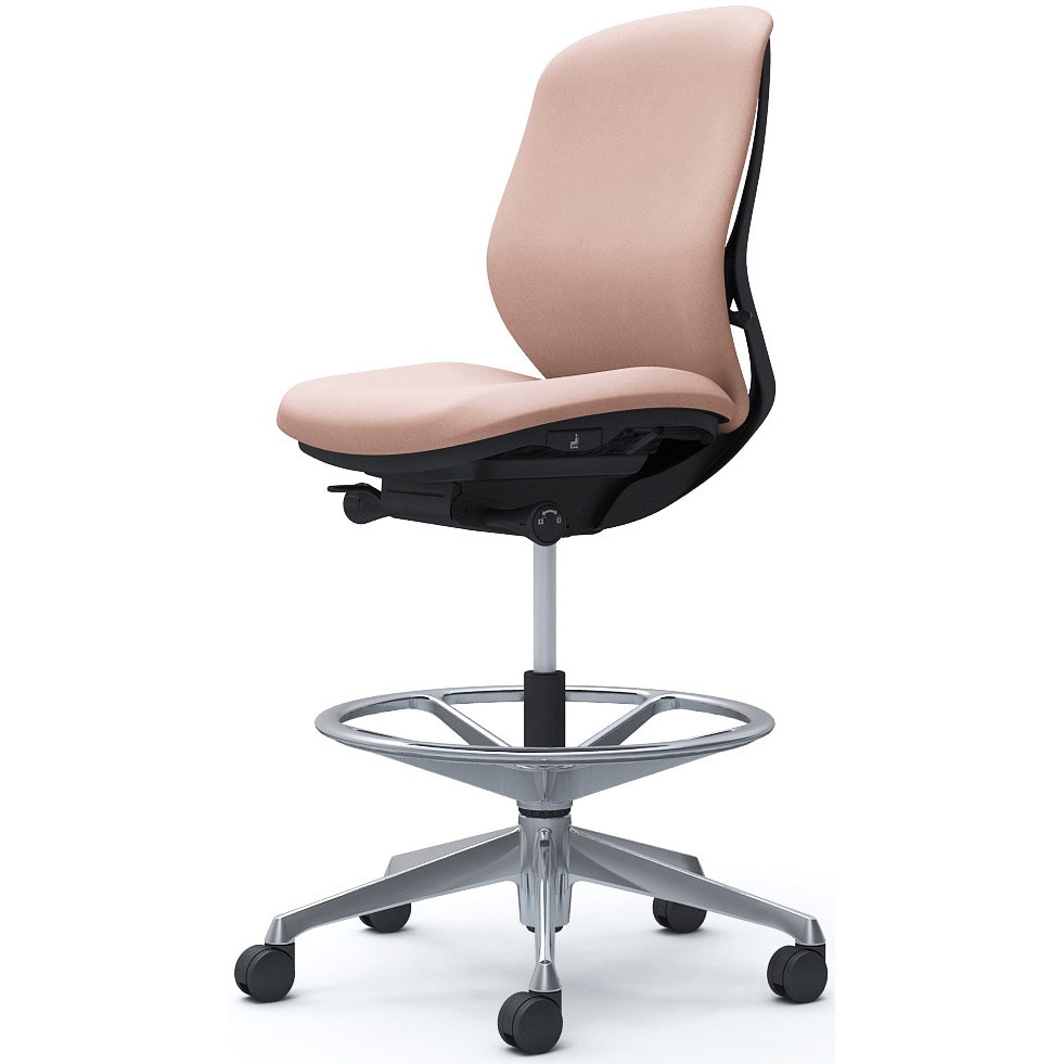 C633HR FXW8 シルフィー 肘なし 背クッション ロー ハイチェア ブラックボディ ハンガー無 ランバー無 アルミ脚 1脚 オカムラ(岡村製作所) 【通販モノタロウ】 65,890円