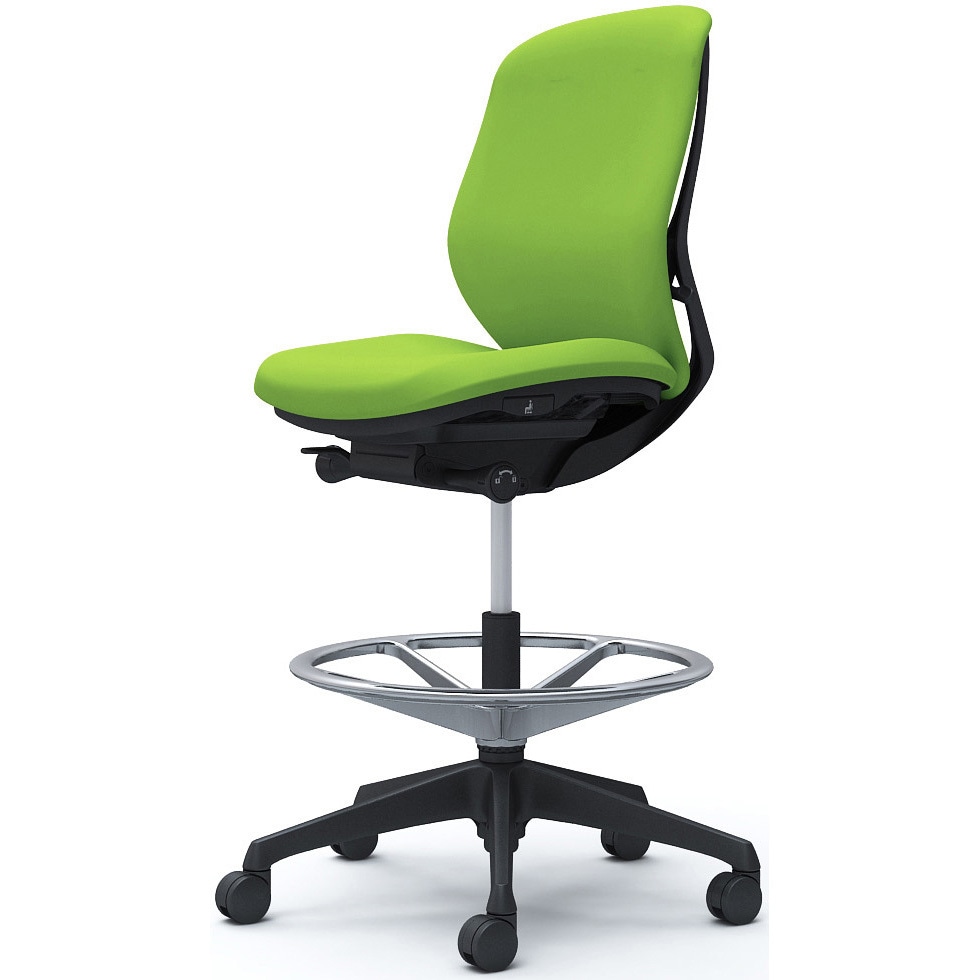 C633JR FSF5 シルフィー 肘なし 背クッション ロー ハイチェア ブラックボディ ハンガー無 ランバー無 樹脂脚 1脚 オカムラ(岡村製作所) 【通販モノタロウ】