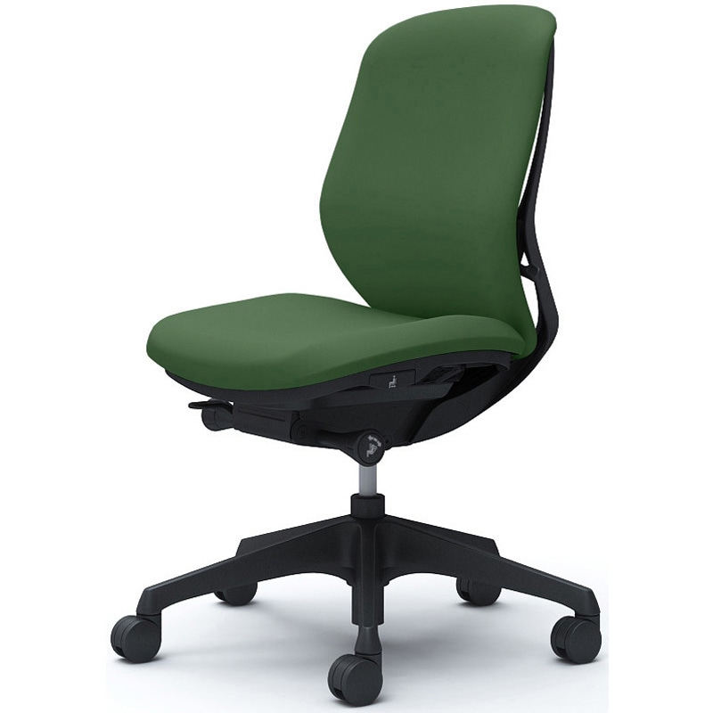 C633XR FSG5 シルフィー 肘なし 背クッション ロー ブラックボディ ハンガー無 ランバー無 樹脂脚 オカムラ(岡村製作所) ダークグリーン色   C633XR FSG5 45,588円