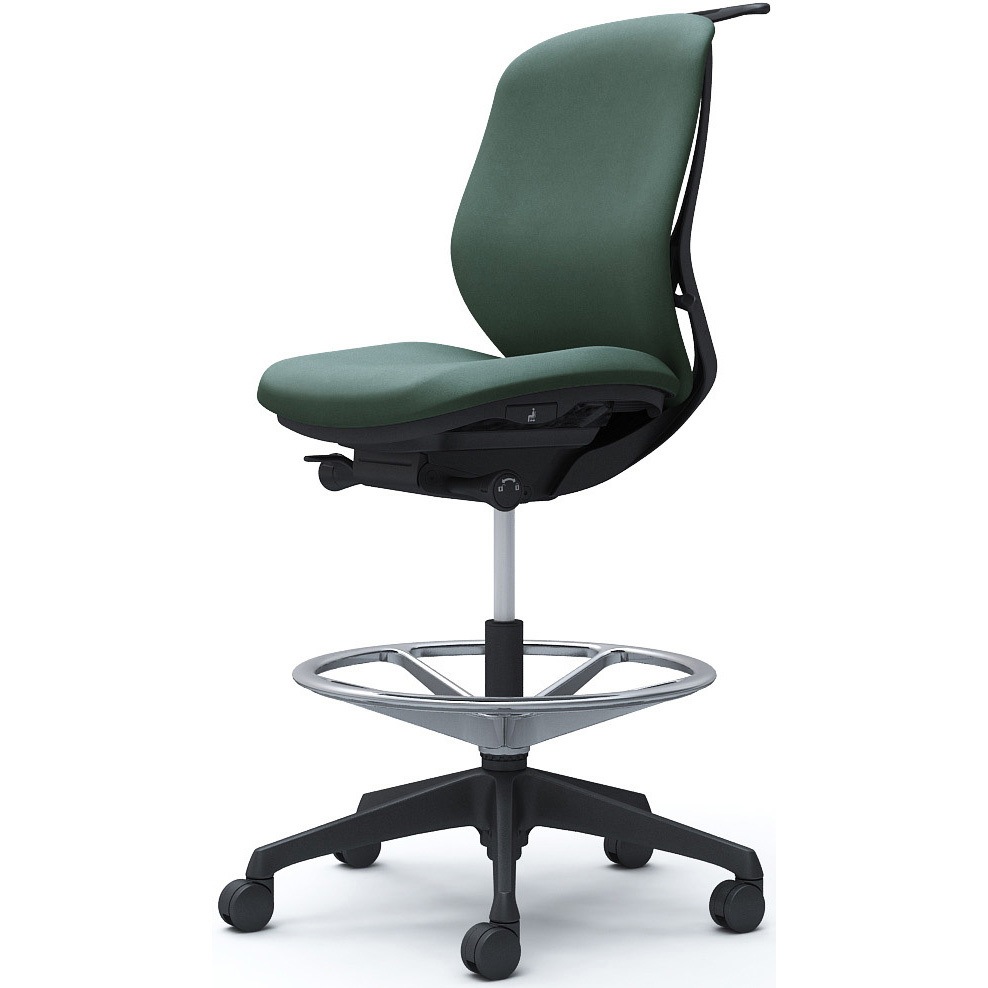 C634JR FXW5 シルフィー 肘なし 背クッション ロー ハイチェア ブラックボディ ハンガー付 ランバー無 樹脂脚 1脚 オカムラ(岡村製作所) 【通販モノタロウ】 65,890円