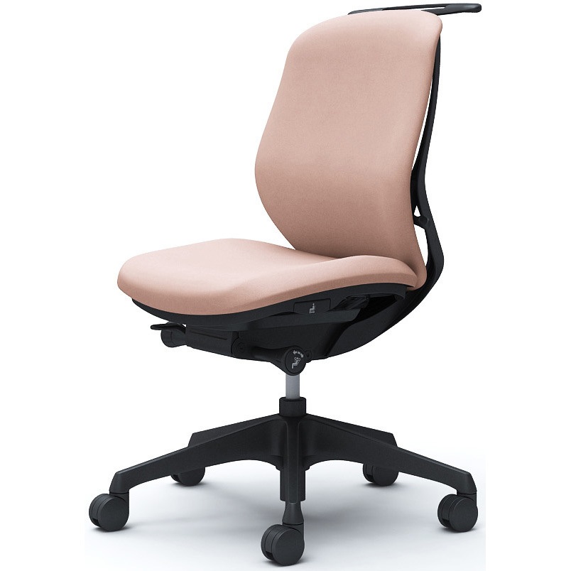 C634XR FXW8 シルフィー 肘なし 背クッション ロー ブラックボディ ハンガー有 ランバー無 樹脂脚 オカムラ(岡村製作所) ペールピンク色   C634XR FXW8 52,788円