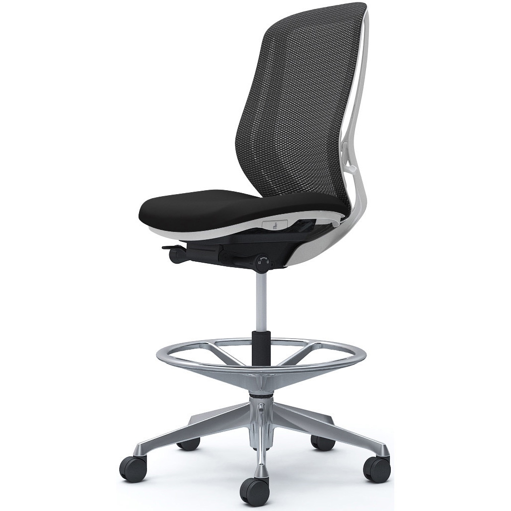 C635HW FMP1 シルフィー 肘なし 背メッシュ ハイ ハイチェア ホワイトボディ ハンガー無 ランバー無 アルミ脚 1脚 オカムラ(岡村製作所) 【通販モノタロウ】 65,890円