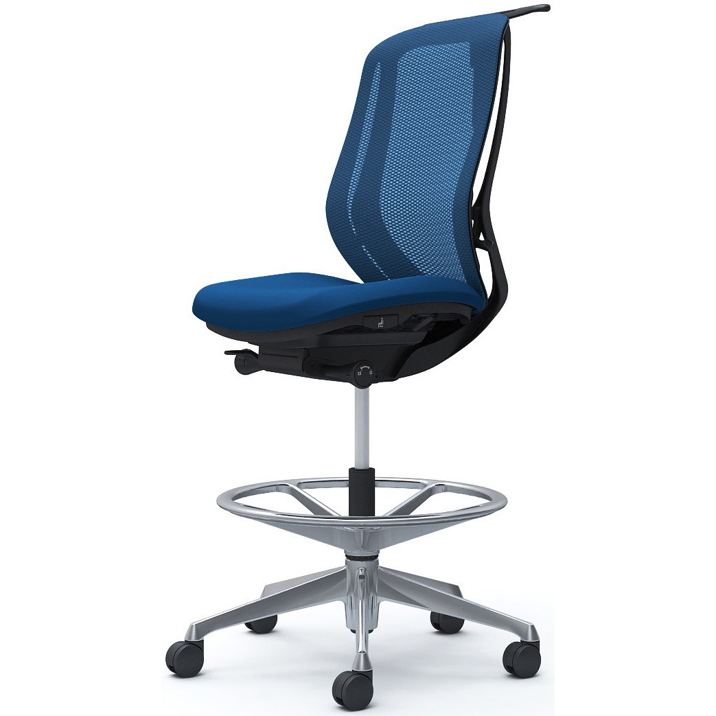 C636HR FMP3 シルフィー 肘なし 背メッシュ ハイ ハイチェア ブラックボディ ハンガー付 ランバー無 アルミ脚 1脚 オカムラ(岡村製作所) 【通販モノタロウ】 76,890円