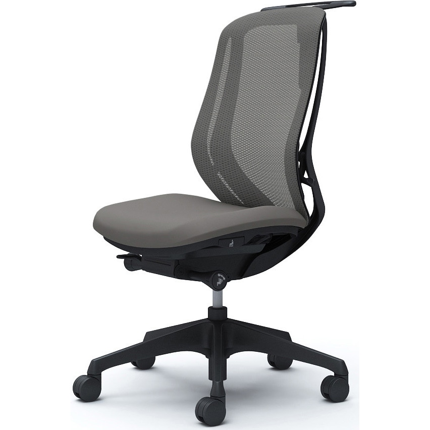 C636XR FMR2 シルフィー 肘なし 背メッシュ ハイ ブラックボディ ハンガー有 ランバー無 樹脂脚 オカムラ(岡村製作所) ミディアムグレー色   C636XR FMR2