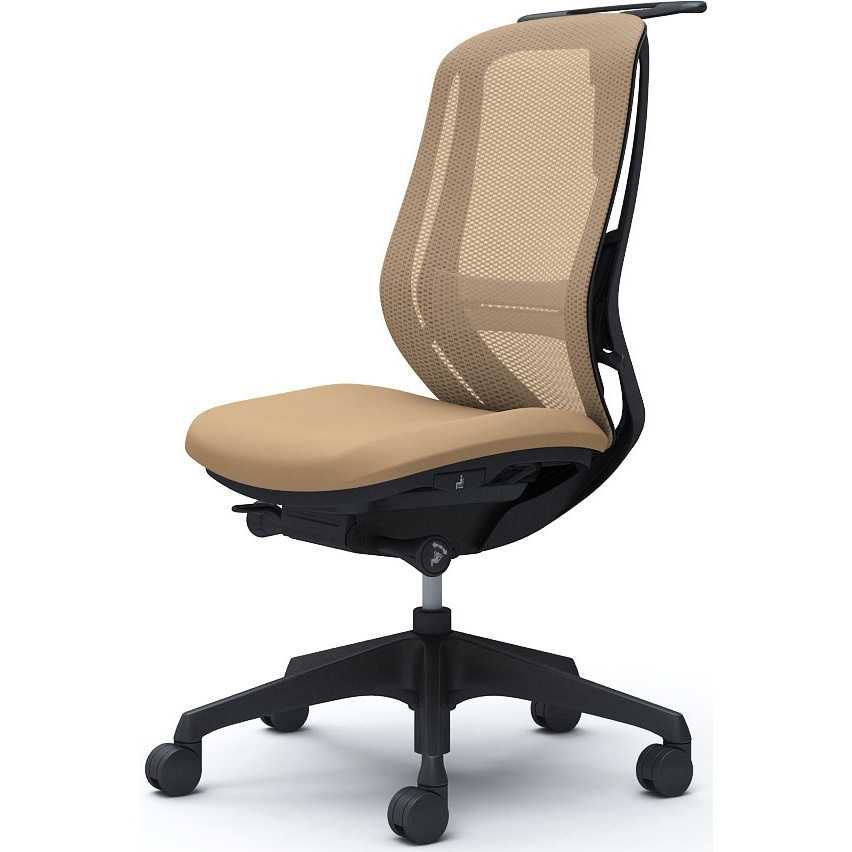 C636XS FMP7 シルフィー 肘なし 背メッシュ ハイ ブラックボディ ハンガー有 ランバー有 樹脂脚 オカムラ(岡村製作所) ベージュ色   C636XS FMP7