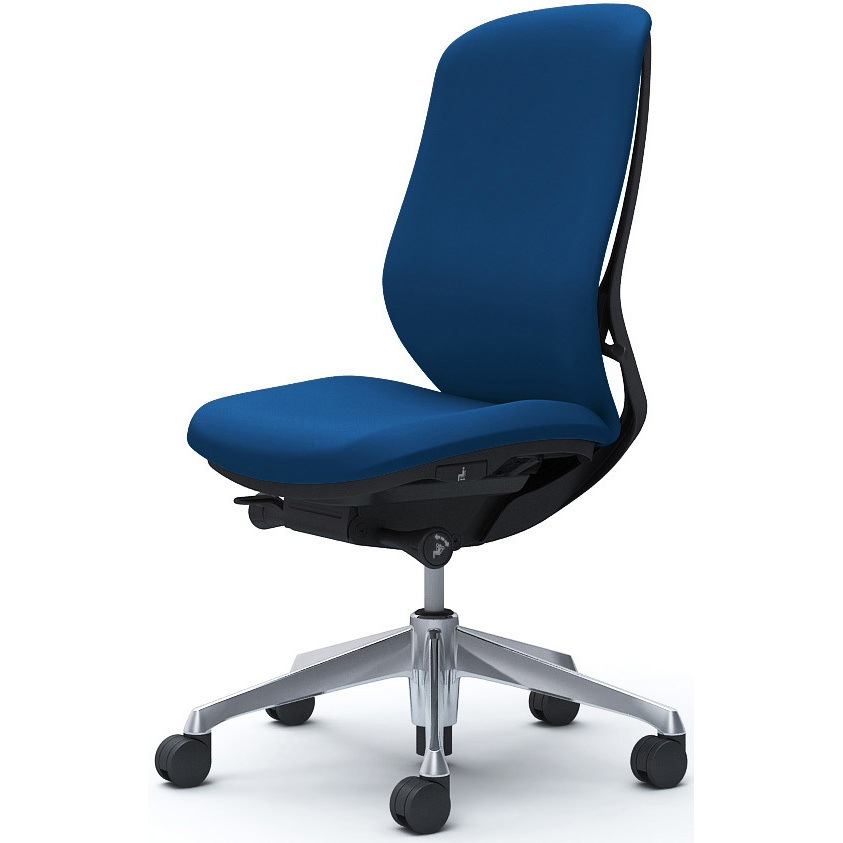 C637BR FSF3 シルフィー 肘なし 背クッション ハイ ブラックボディ ハンガー無 ランバー無 アルミ脚 オカムラ(岡村製作所) ミディアムブルー色   C637BR FSF3 52,788円