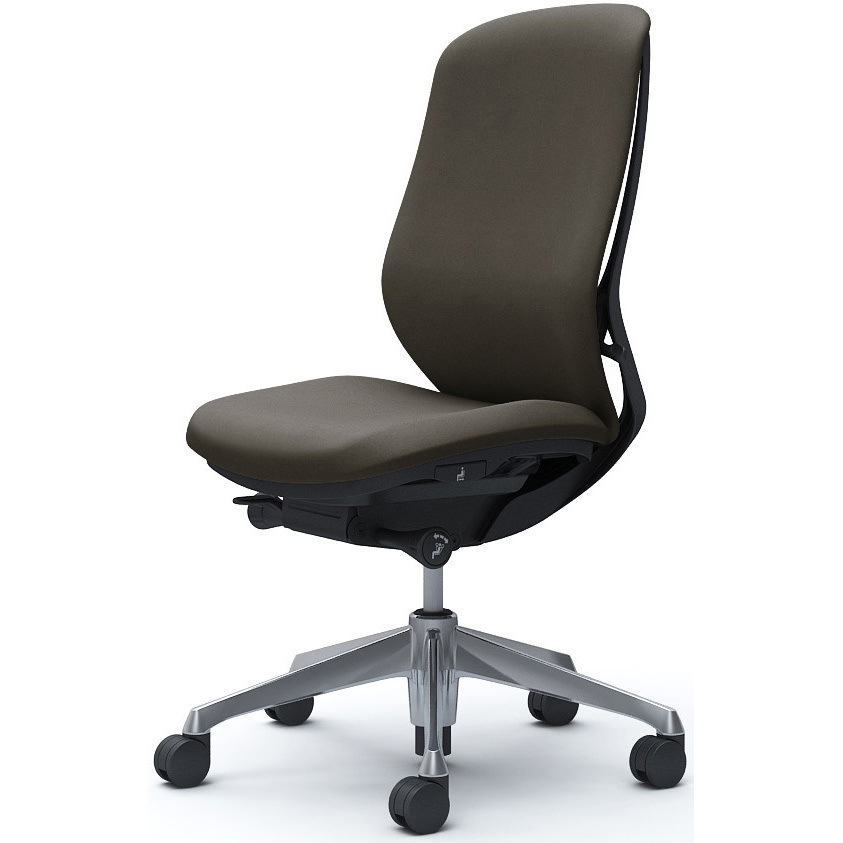 C637BR FXW3 シルフィー 肘なし 背クッション ハイ ブラックボディ ハンガー無 ランバー無 アルミ脚 オカムラ(岡村製作所) ダークブラウン色   C637BR FXW3 52,788円