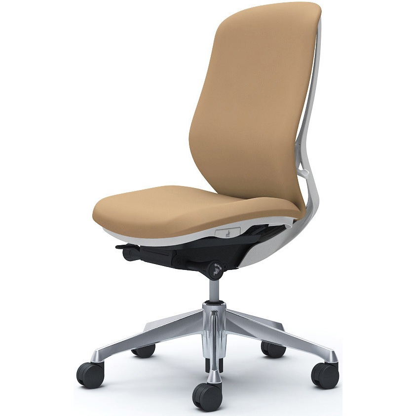 C637BW FSF7 シルフィー 肘なし 背クッション ハイ ホワイトボディ ハンガー無 ランバー無 アルミ脚 オカムラ(岡村製作所) ベージュ色   C637BW FSF7