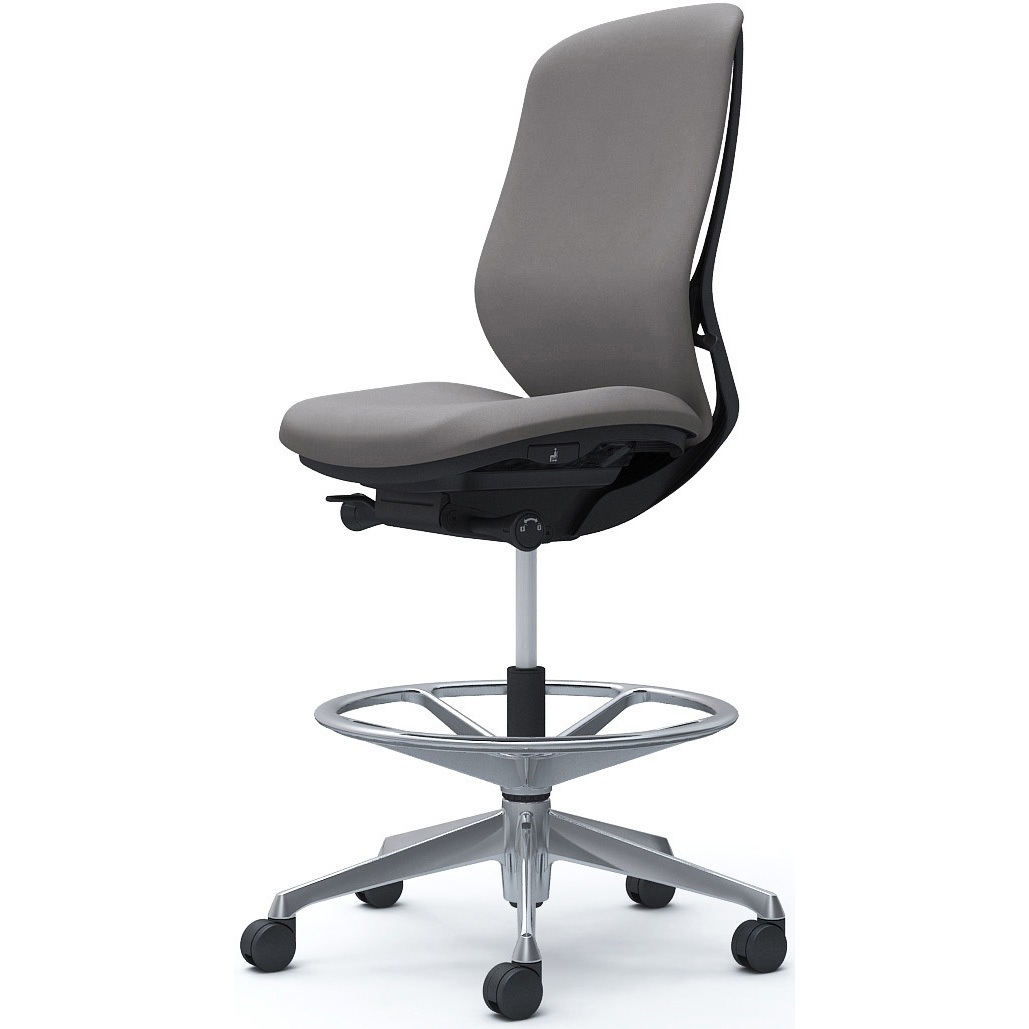 C637HR FXW1 シルフィー 肘なし 背クッション ハイ ハイチェア ブラックボディ ハンガー無 ランバー無 アルミ脚 1脚 オカムラ(岡村製作所) 【通販モノタロウ】