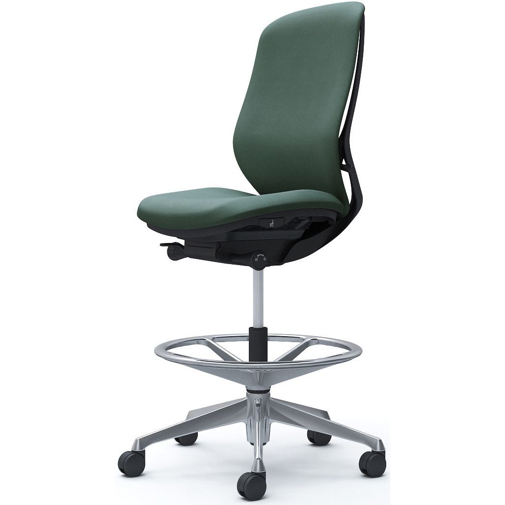 C637HR FXW5 シルフィー 肘なし 背クッション ハイ ハイチェア ブラックボディ ハンガー無 ランバー無 アルミ脚 1脚 オカムラ(岡村製作所) 【通販モノタロウ】