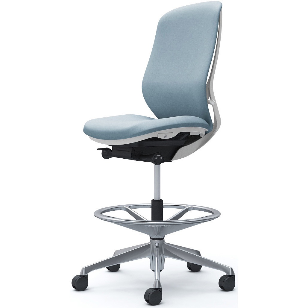 C637HW FXW9 シルフィー 肘なし 背クッション ハイ ハイチェア ホワイトボディ ハンガー無 ランバー無 アルミ脚 1脚 オカムラ(岡村製作所) 【通販モノタロウ】 65,890円