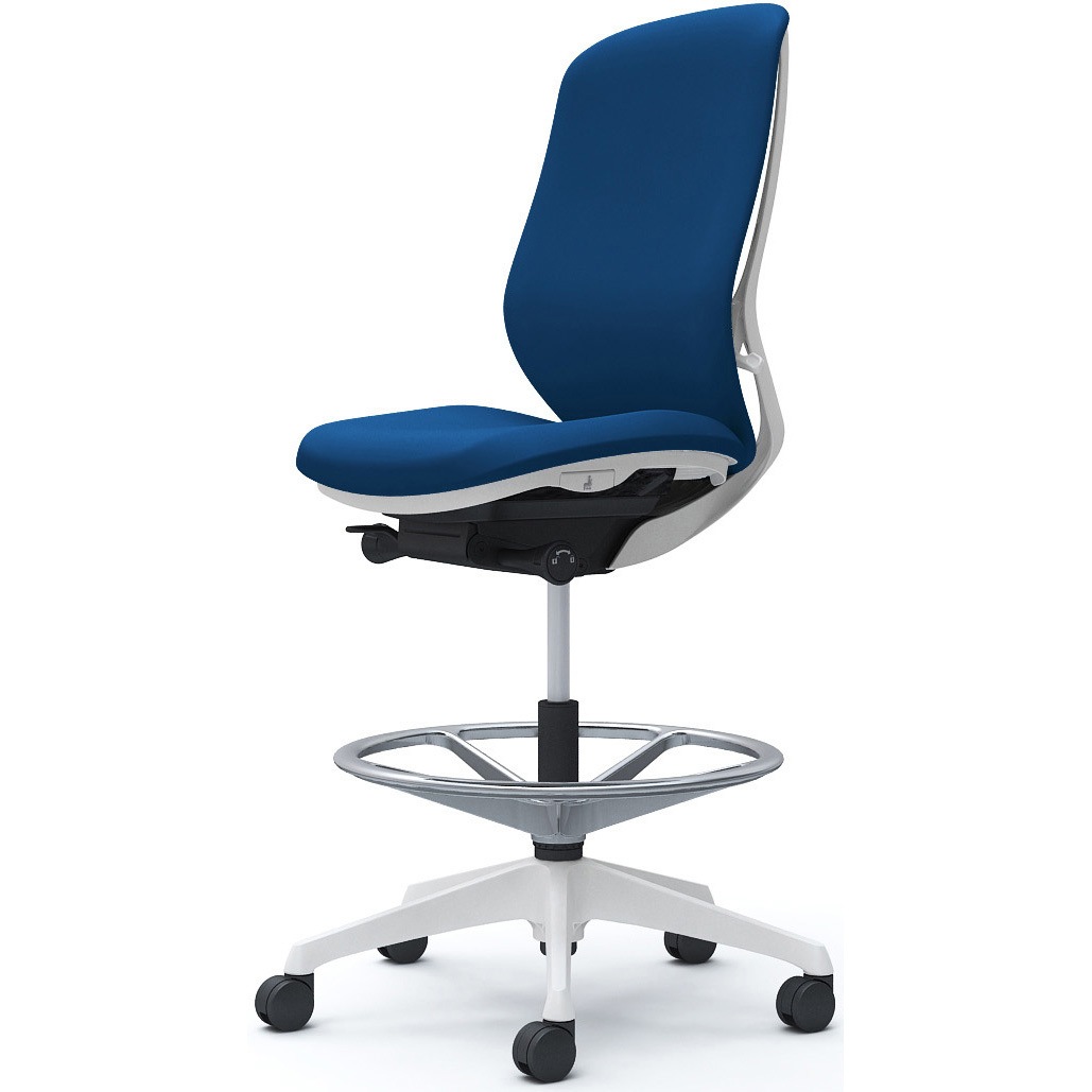 C637JW FSF3 シルフィー 肘なし 背クッション ハイ ハイチェア ホワイトボディ ハンガー無 ランバー無 樹脂脚 1脚 オカムラ(岡村製作所) 【通販モノタロウ】