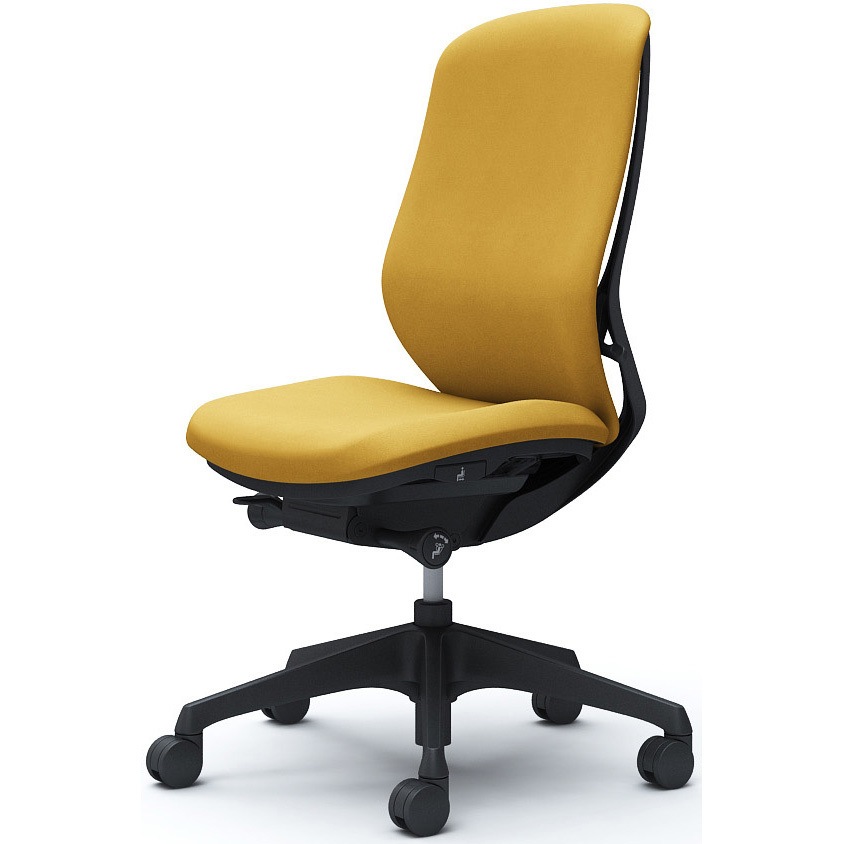 C637XR FXW7 シルフィー 肘なし 背クッション ハイ ブラックボディ ハンガー無 ランバー無 樹脂脚 オカムラ(岡村製作所) イエロー色   C637XR FXW7 47,988円