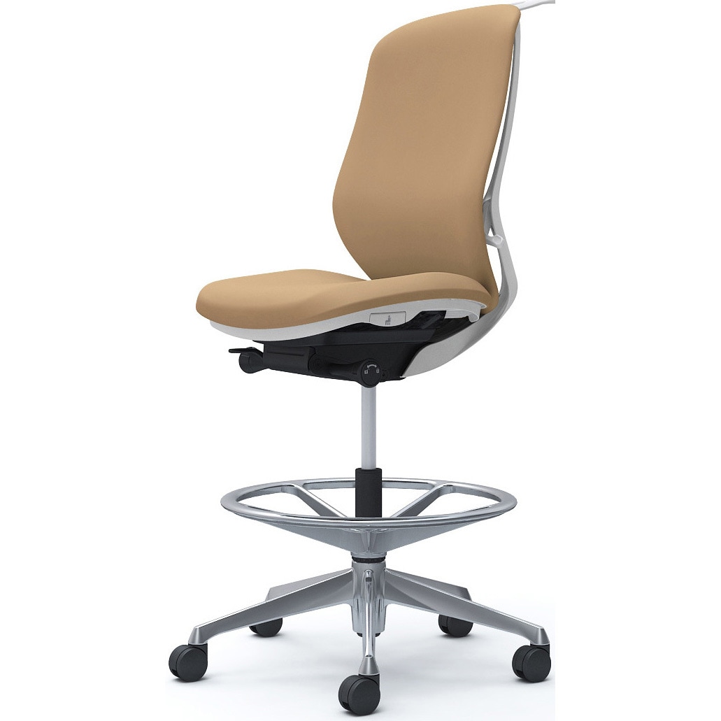 C638HW FSF7 シルフィー 肘なし 背クッション ハイ ハイチェア ホワイトボディ ハンガー付 ランバー無 アルミ脚 1脚 オカムラ(岡村製作所) 【通販モノタロウ】 76,890円