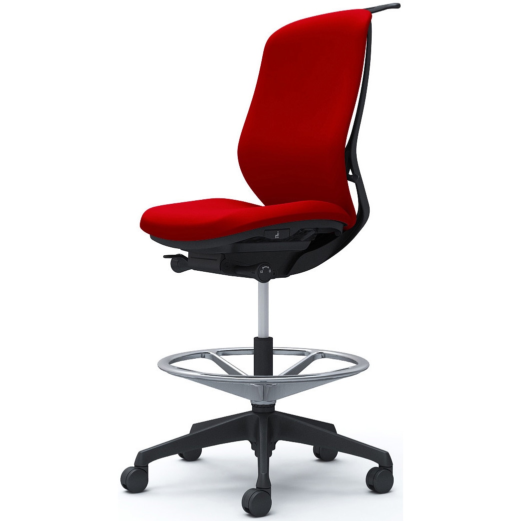 C638JR FSF9 シルフィー 肘なし 背クッション ハイ ハイチェア ブラックボディ ハンガー付 ランバー無 樹脂脚 1脚 オカムラ(岡村製作所) 【通販モノタロウ】