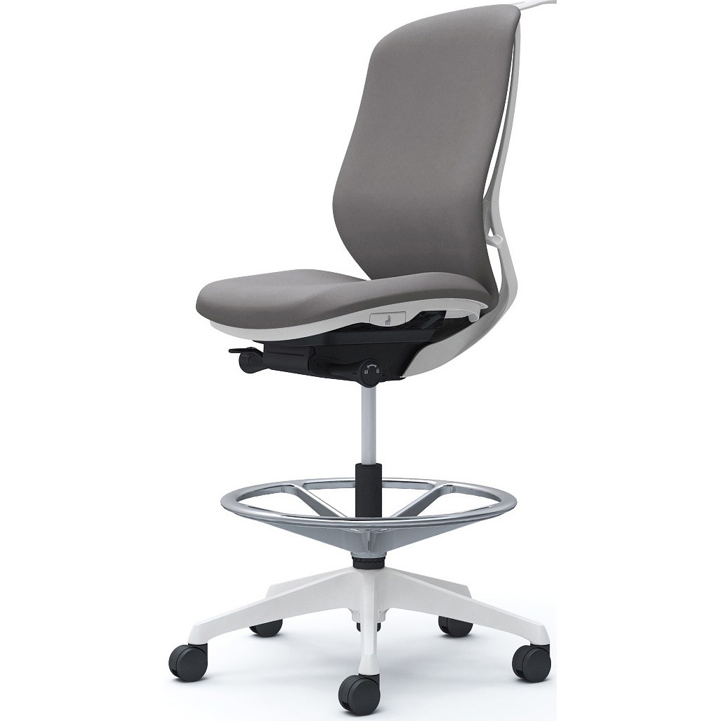 C638JW FXW1 シルフィー 肘なし 背クッション ハイ ハイチェア ホワイトボディ ハンガー付 ランバー無 樹脂脚 1脚 オカムラ(岡村製作所) 【通販モノタロウ】