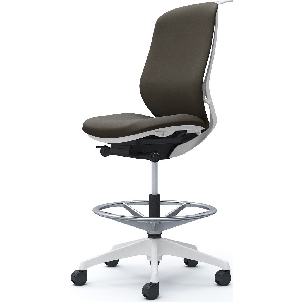 C638JW FXW3 シルフィー 肘なし 背クッション ハイ ハイチェア ホワイトボディ ハンガー付 ランバー無 樹脂脚 1脚 オカムラ(岡村製作所) 【通販モノタロウ】