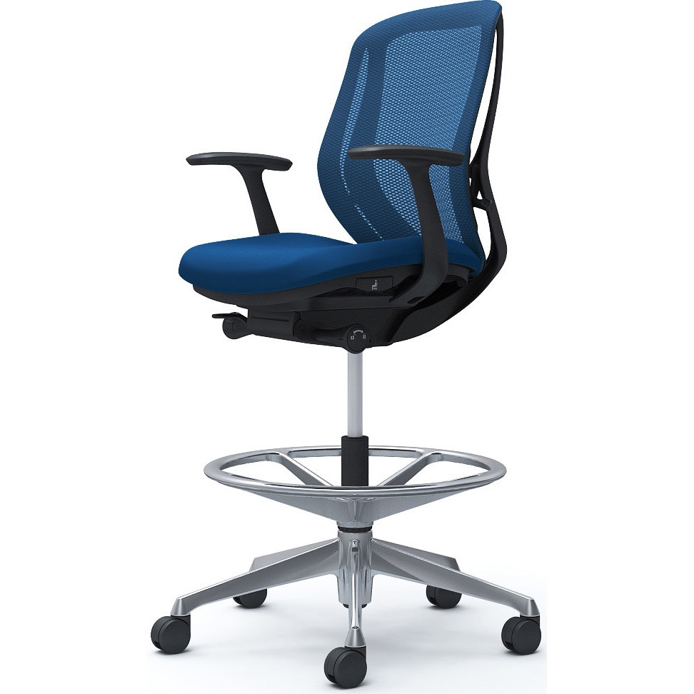 C641HR FMP3 シルフィー 固定肘 背メッシュ ロー ハイチェア ブラックボディ ハンガー無 ランバー無 アルミ脚 1脚 オカムラ(岡村製作所) 【通販モノタロウ】 71,390円