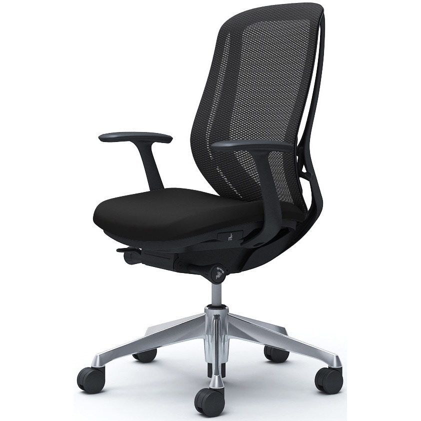 C646ZZ シルフィー sylphy ハイバック 背メッシュ 固定肘 ホワイトボディ ハンガー付 ランバーサポート付 樹脂脚 ウレタンキャスター オカムラ オフィスチェア C646ER シルフィー sylphy ハイバック 背メッシュ 固定肘 ブラック