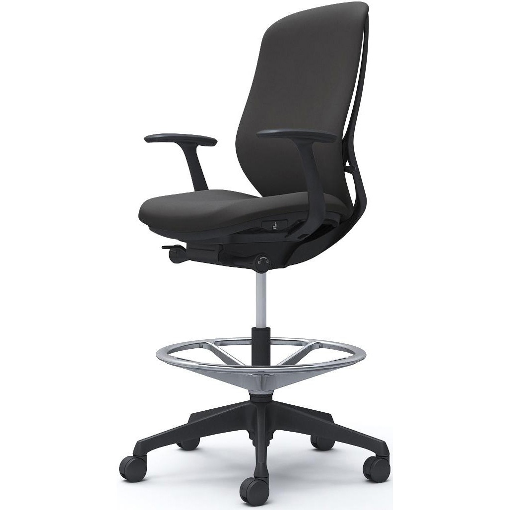 C647JR FXW0 シルフィー 固定肘 背クッション ハイ ハイチェア ブラックボディ ハンガー無 ランバー無 樹脂脚 1脚 オカムラ(岡村製作所) 【通販モノタロウ】 71,390円