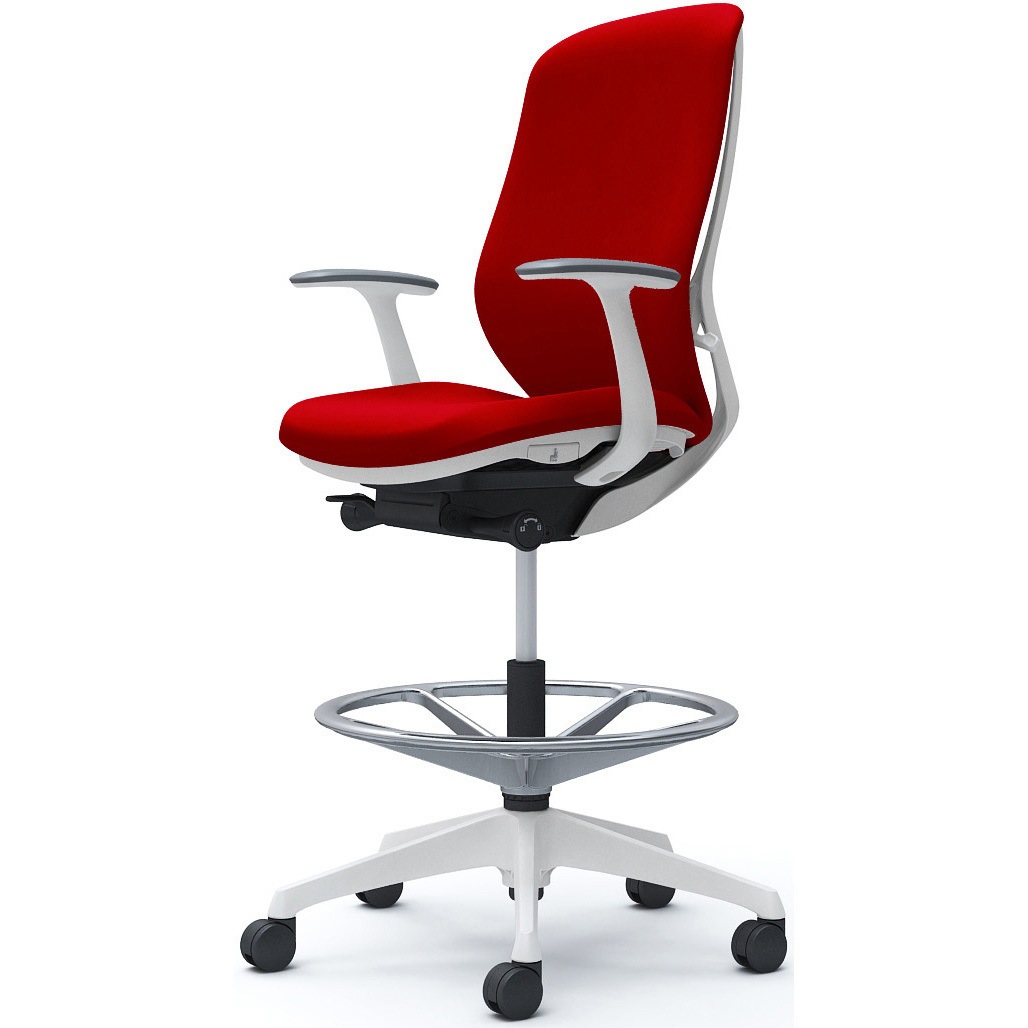 C647JW FSF9 シルフィー 固定肘 背クッション ハイ ハイチェア ホワイトボディ ハンガー無 ランバー無 樹脂脚 1脚 オカムラ(岡村製作所) 【通販モノタロウ】 71,390円