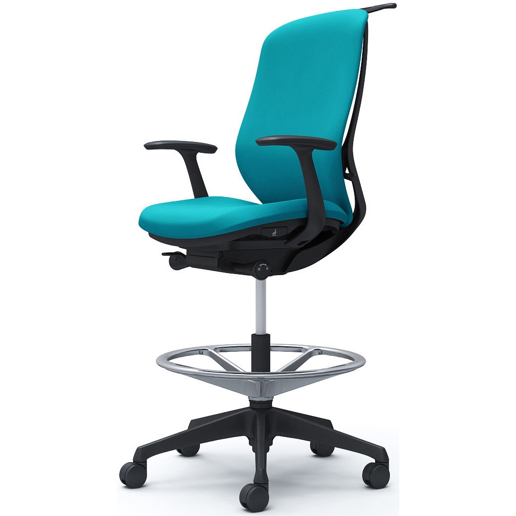 C648JR FSG6 シルフィー 固定肘 背クッション ハイ ハイチェア ブラックボディ ハンガー付 ランバー無 樹脂脚 1脚 オカムラ(岡村製作所) 【通販モノタロウ】 76,890円