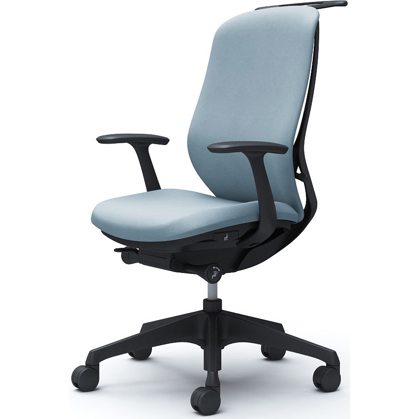 C648XR FXW9 シルフィー 固定肘 背クッション ハイ ブラックボディ ハンガー有 ランバー無 樹脂脚 オカムラ(岡村製作所) デザインアーム セージ色   C648XR FXW9