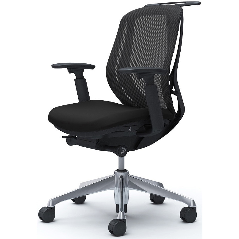 C682BR FMP1 シルフィー 可動肘 背メッシュ ロー ブラックボディ ハンガー有 ランバー無 アルミ脚 オカムラ(岡村製作所) アジャストアーム