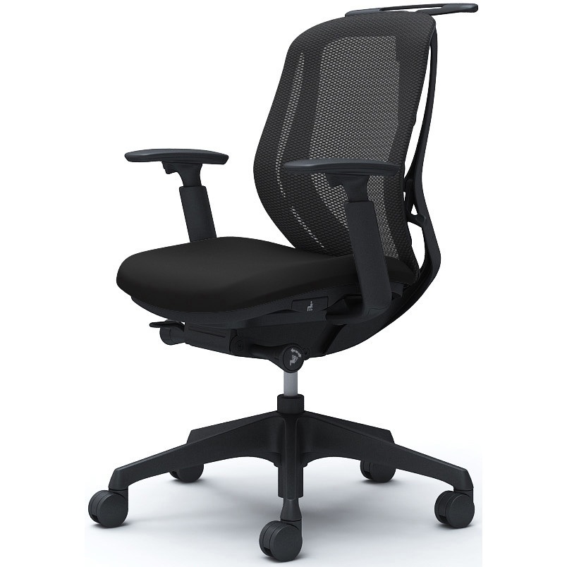 C682XR FMP1 シルフィー 可動肘 背メッシュ ロー ブラックボディ ハンガー有 ランバー無 樹脂脚 オカムラ(岡村製作所) アジャストアーム