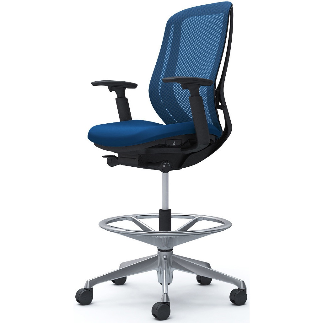 C685HR FMP3 シルフィー 可動肘 背メッシュ ハイ ハイチェア ブラックボディ ハンガー無 ランバー無 アルミ脚 1脚 オカムラ(岡村製作所) 【通販モノタロウ】 82,390円