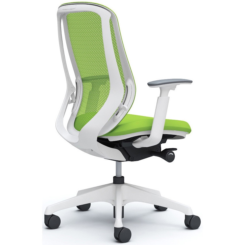 オカムラ シルフィー アジャストアーム 可動式 C685XW FMP5 シルフィー 可動肘 背メッシュ ハイ ホワイトボディ