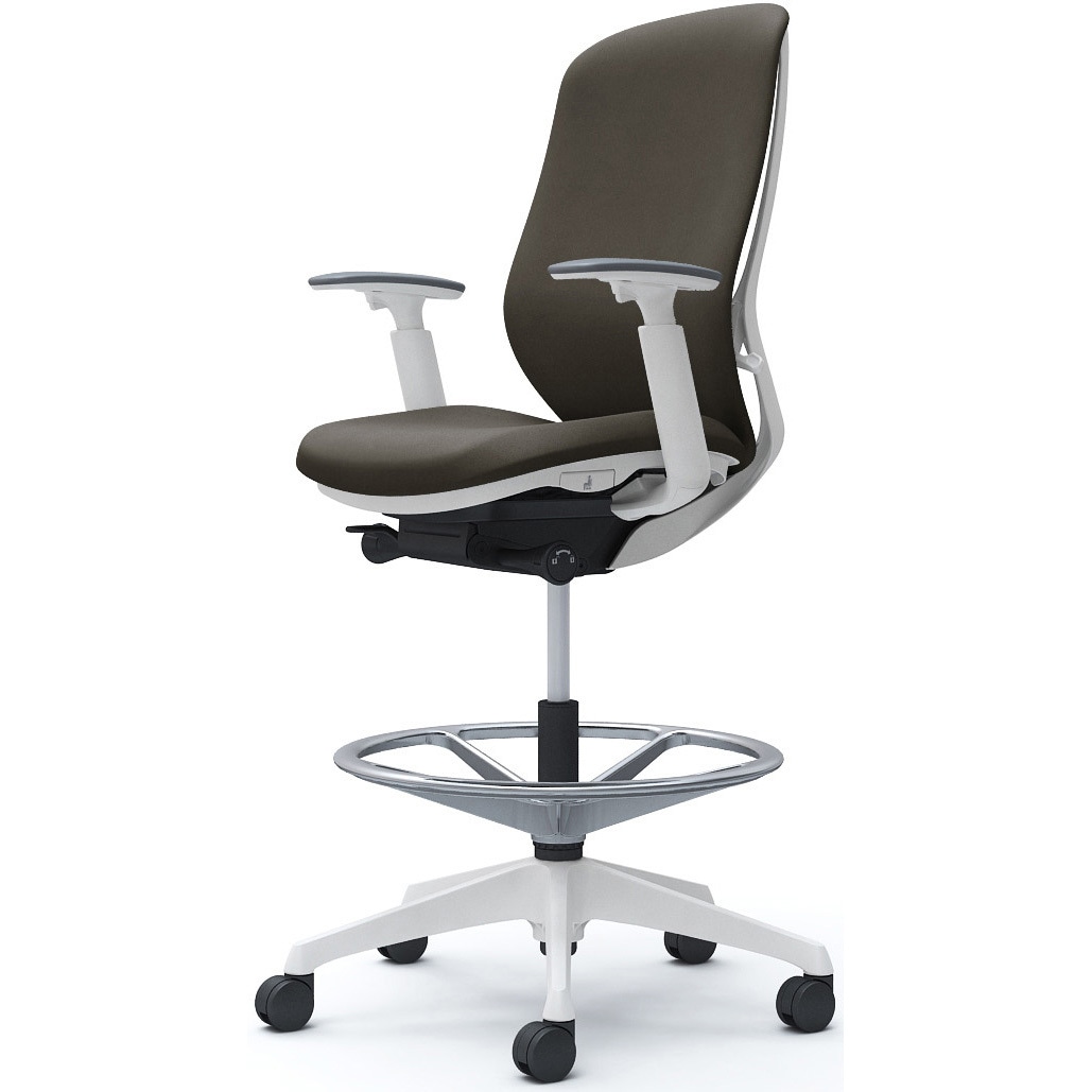 C687JW FXW3 シルフィー 可動肘 背クッション ハイ ハイチェア ホワイトボディ ハンガー無 ランバー無 樹脂脚 1脚 オカムラ(岡村製作所) 【通販モノタロウ】 76,890円