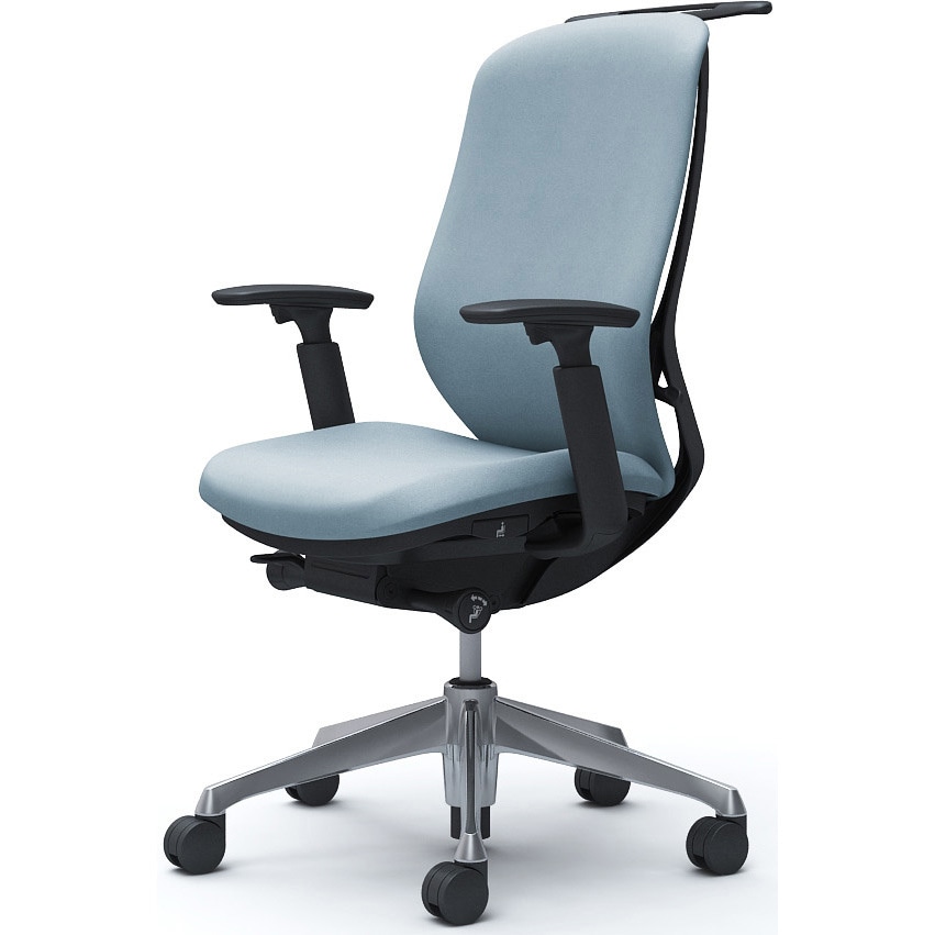 C688BR FXW9 シルフィー 可動肘 背クッション ハイ ブラックボディ ハンガー有 ランバー無 アルミ脚 オカムラ(岡村製作所) アジャストアーム セージ色   C688BR FXW9