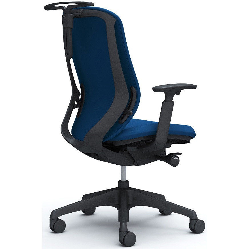 オカムラ シルフィー ハイバック ミディアムブルー ハンガー付き  