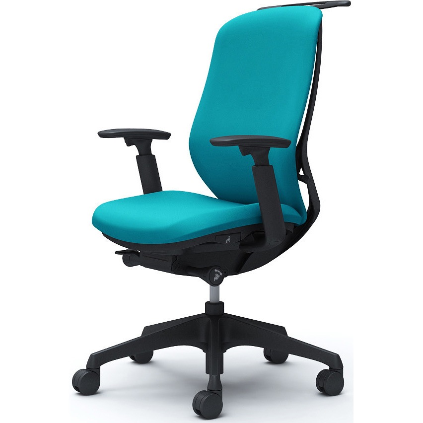 C688XR FSG6 シルフィー 可動肘 背クッション ハイ ブラックボディ ハンガー有 ランバー無 樹脂脚 オカムラ(岡村製作所) アジャストアーム ブルーグリーン色   C688XR FSG6 71,390円