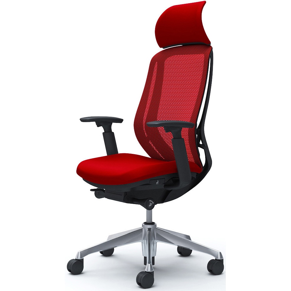 C68ABR FMP9 シルフィー可動肘 背メッシュEXハイ ブラックボディ ハンガー無 ランバー無 アルミ脚 オカムラ(岡村製作所) アジャストアーム レッド色   C68ABR FMP9 76,890円