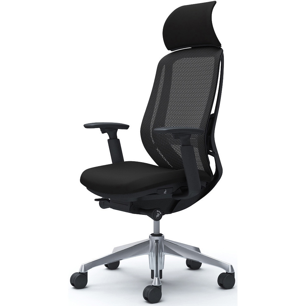 C68ABS FMP1 シルフィー 可動肘 背メッシュEXハイ ブラックボディ ハンガー無 ランバー有 アルミ脚 オカムラ(岡村製作所) アジャストアーム