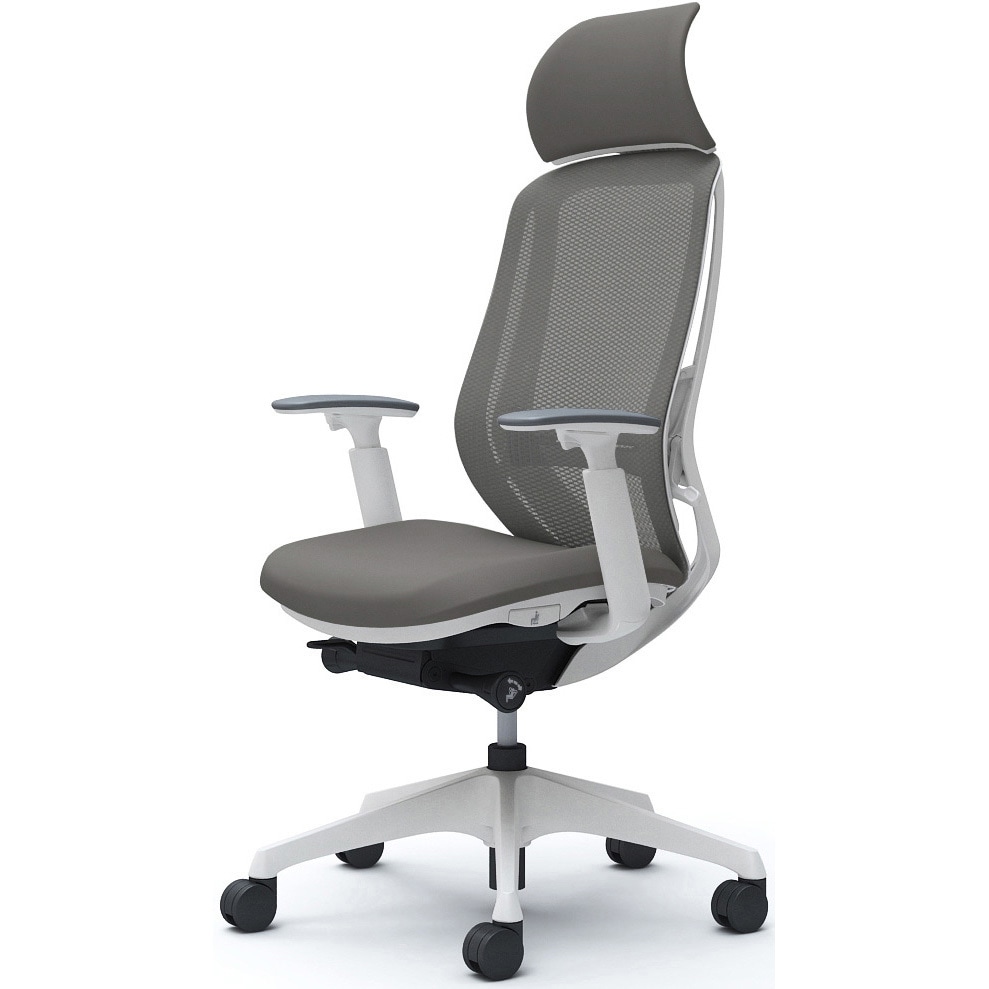 C68AXZ FMR2 シルフィー 可動肘 背メッシュEXハイ ホワイトボディ ハンガー無 ランバー有 樹脂脚 オカムラ(岡村製作所) アジャストアーム ミディアムグレー色 76,890円