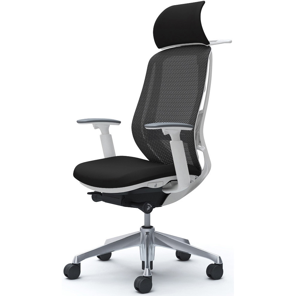 C68BBZ FMP1 シルフィー 可動肘 背メッシュEXハイ ホワイトボディ ハンガー有 ランバー有 アルミ脚 オカムラ(岡村製作所) アジャストアーム ブラック色   C68BBZ FMP1 87,890円