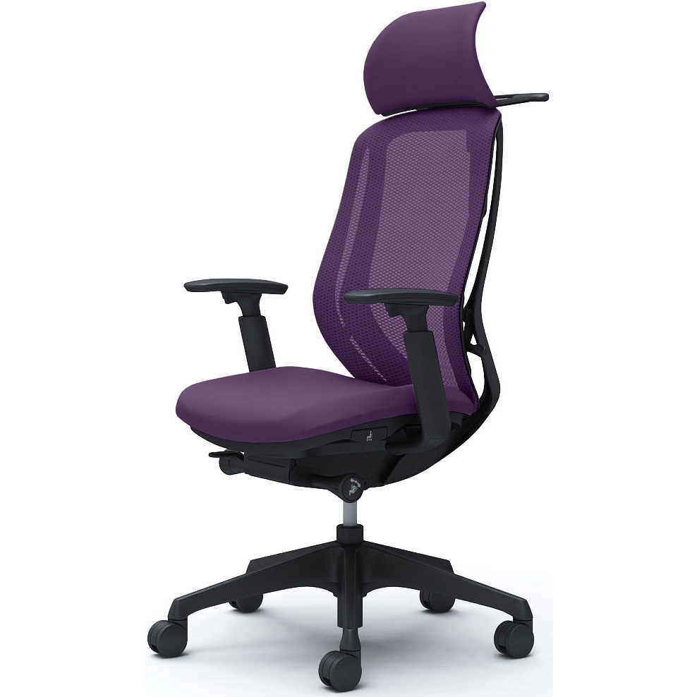 C68BXR FMP0 シルフィー可動肘 背メッシュEXハイ ブラックボディ ハンガー有 ランバー無 樹脂脚 オカムラ(岡村製作所) アジャストアーム パープル色   C68BXR FMP0 76,890円