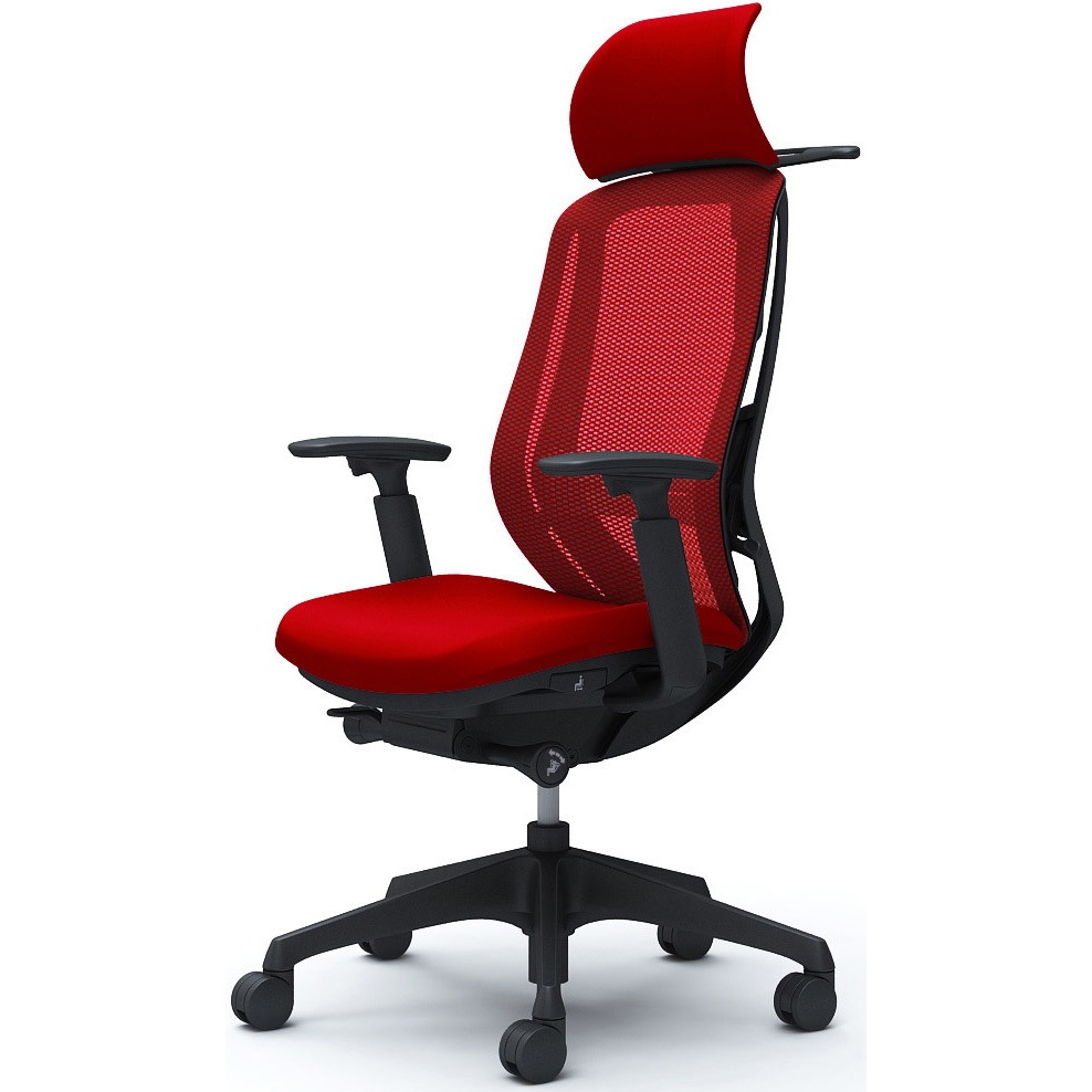 C68BXS FMP9 シルフィー可動肘 背メッシュEXハイ ブラックボディ ハンガー有 ランバー有 樹脂脚 オカムラ(岡村製作所) アジャストアーム レッド色   C68BXS FMP9 82,390円