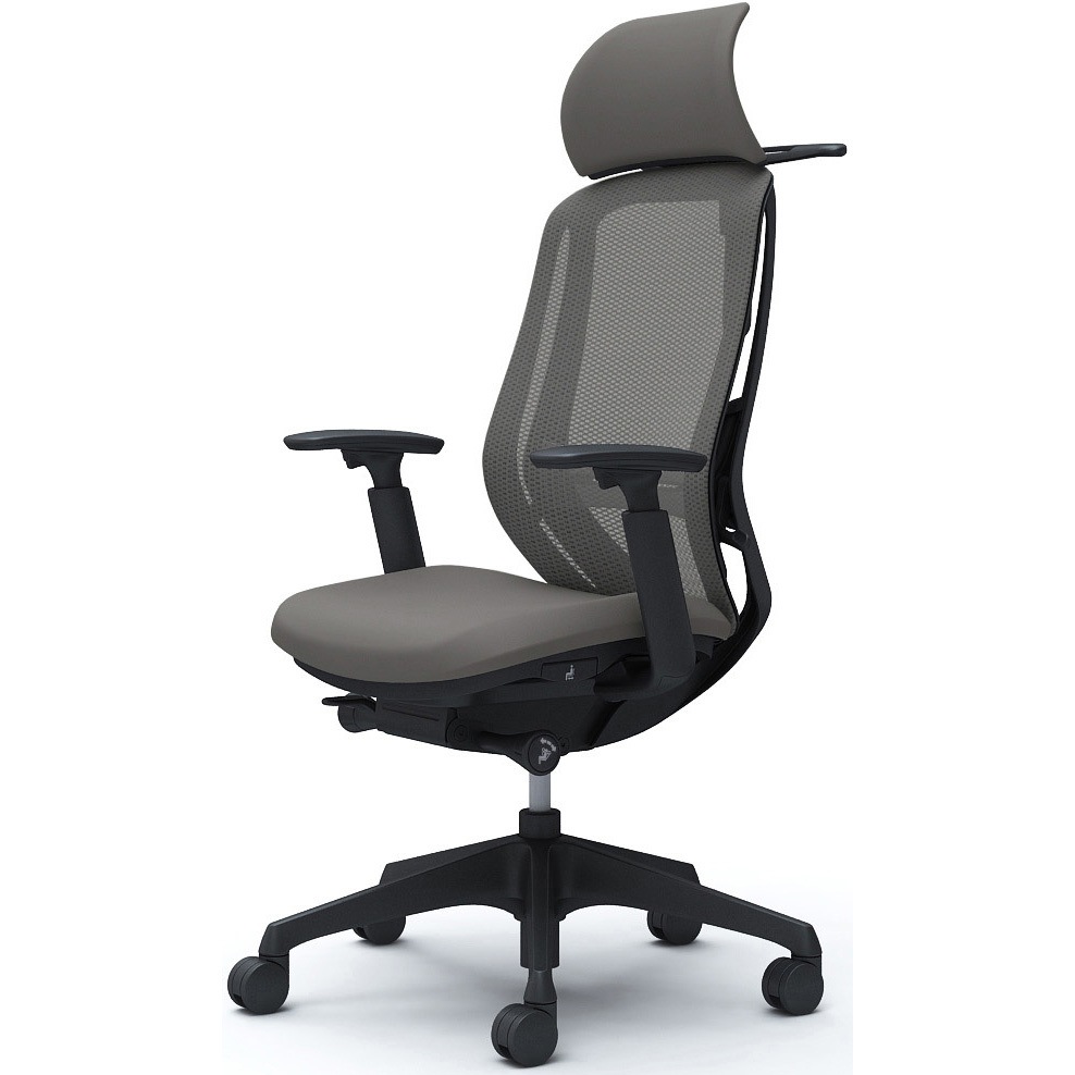 C68BXS FMR2 シルフィー 可動肘 背メッシュEXハイ ブラックボディ ハンガー有 ランバー有 樹脂脚 オカムラ(岡村製作所) アジャストアーム ミディアムグレー色