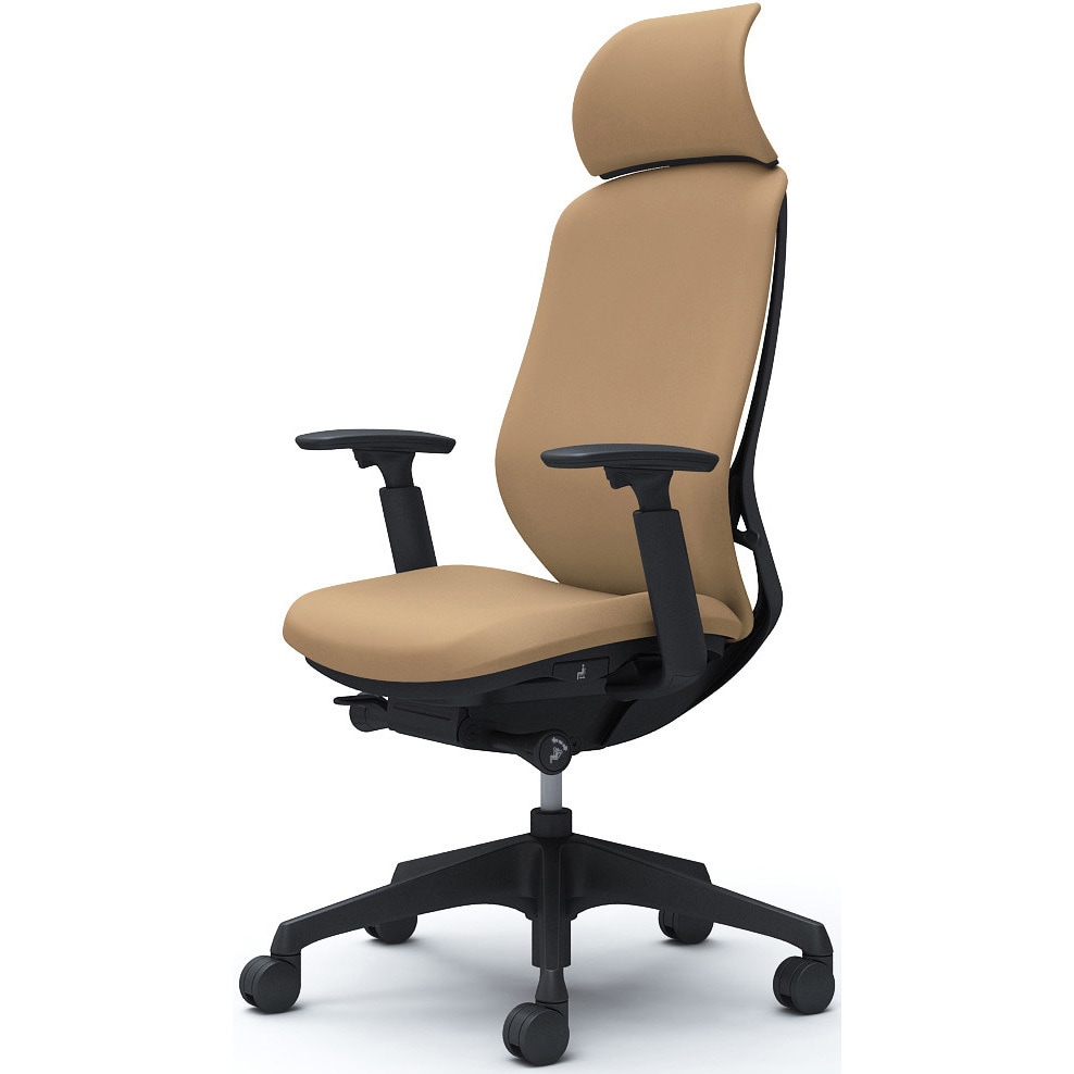 C68CXR FSF7 シルフィー可動肘 背クッションEXハイ ブラックボディ ハンガー無 ランバー無 樹脂脚 オカムラ(岡村製作所) アジャストアーム ベージュ色   C68CXR FSF7